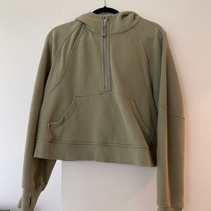 green scuba half zip